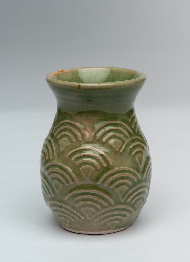 Leah S Gary Artwork - Fish Scale Vase